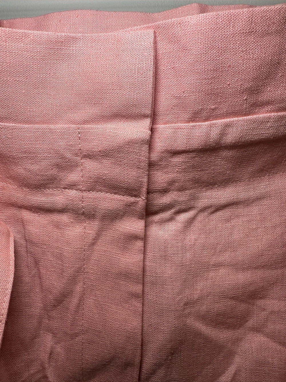 NWT Boden St Ives Paperbag Shorts Pink Linen Cotton Preppy Summer High Waist 12 - Picture 6 of 11